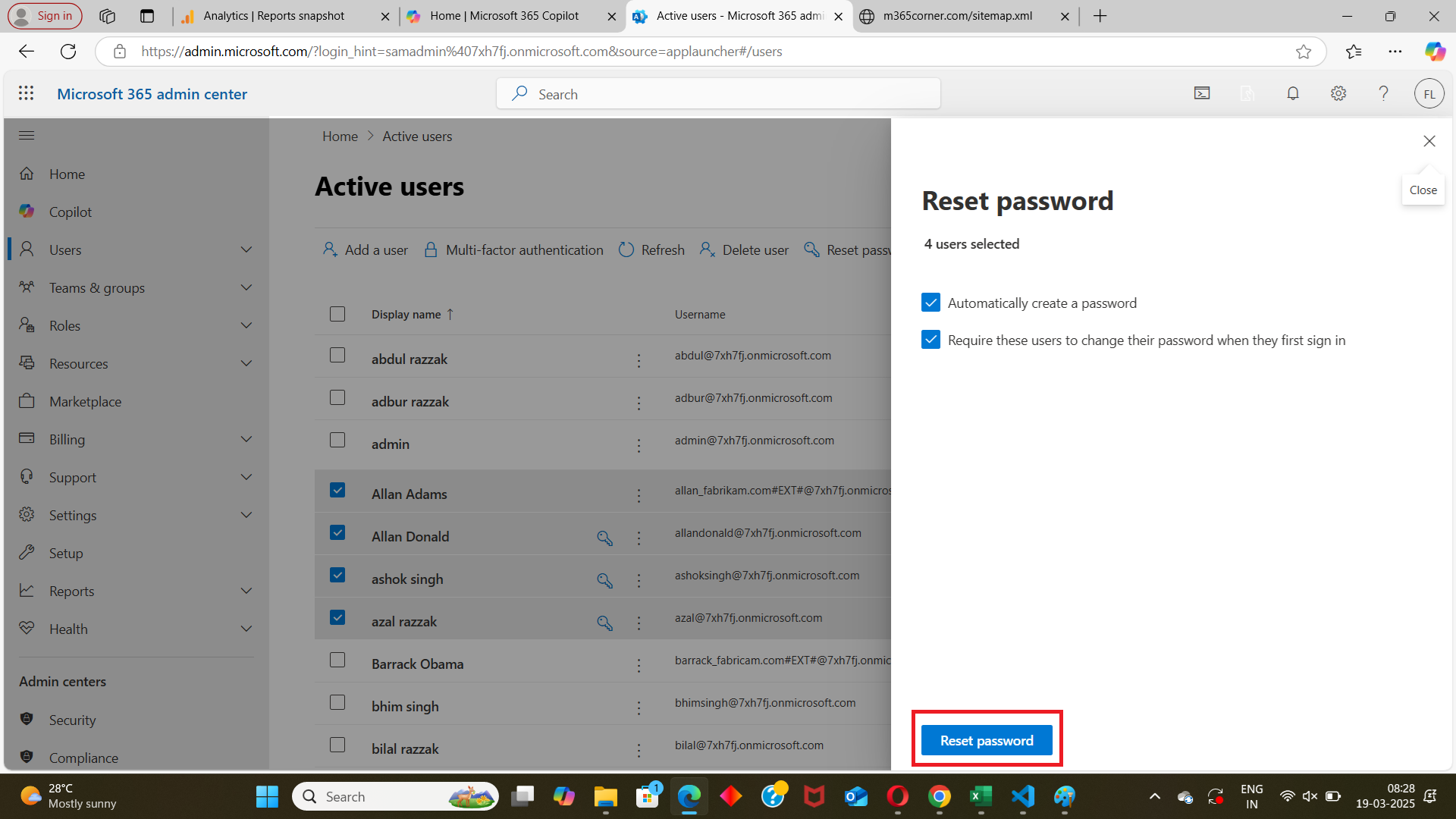 Bulk Password Reset for Microsoft 365 Users Using Graph PowerShell